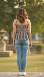 Sienna Green printed short top